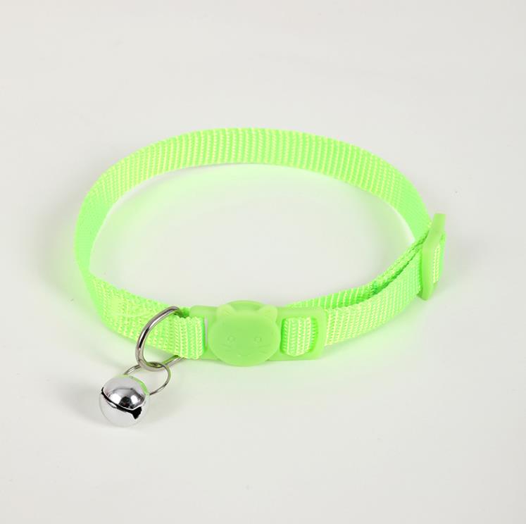 Dog Collars Nylon Quick Release Safe Buckle Adjustable Breakaway Cat Collar With Bell SN4125