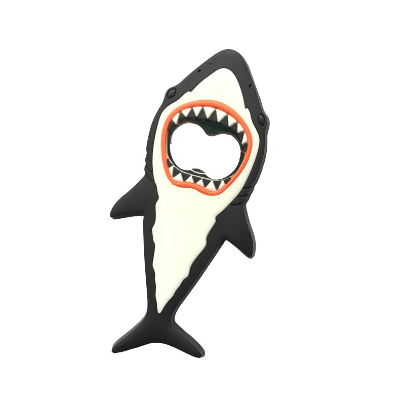 Мультфильм -акула пивная бутылочка наклеивание силиконовой холодильник наклейка кухонная наклейка