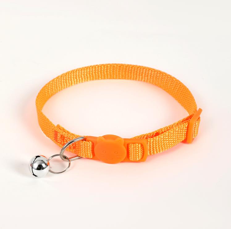 Dog Collars Nylon Quick Release Safe Buckle Adjustable Breakaway Cat Collar With Bell SN4125