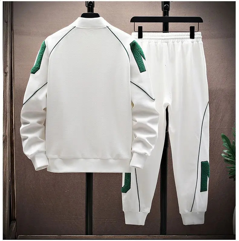 Mens Tracksuits Spring Autumn Tracksuit Sets Fashion Letter Embroidery Casual Jacket Pants Two Piece Baseball Uniform Men Set Breathable 231116