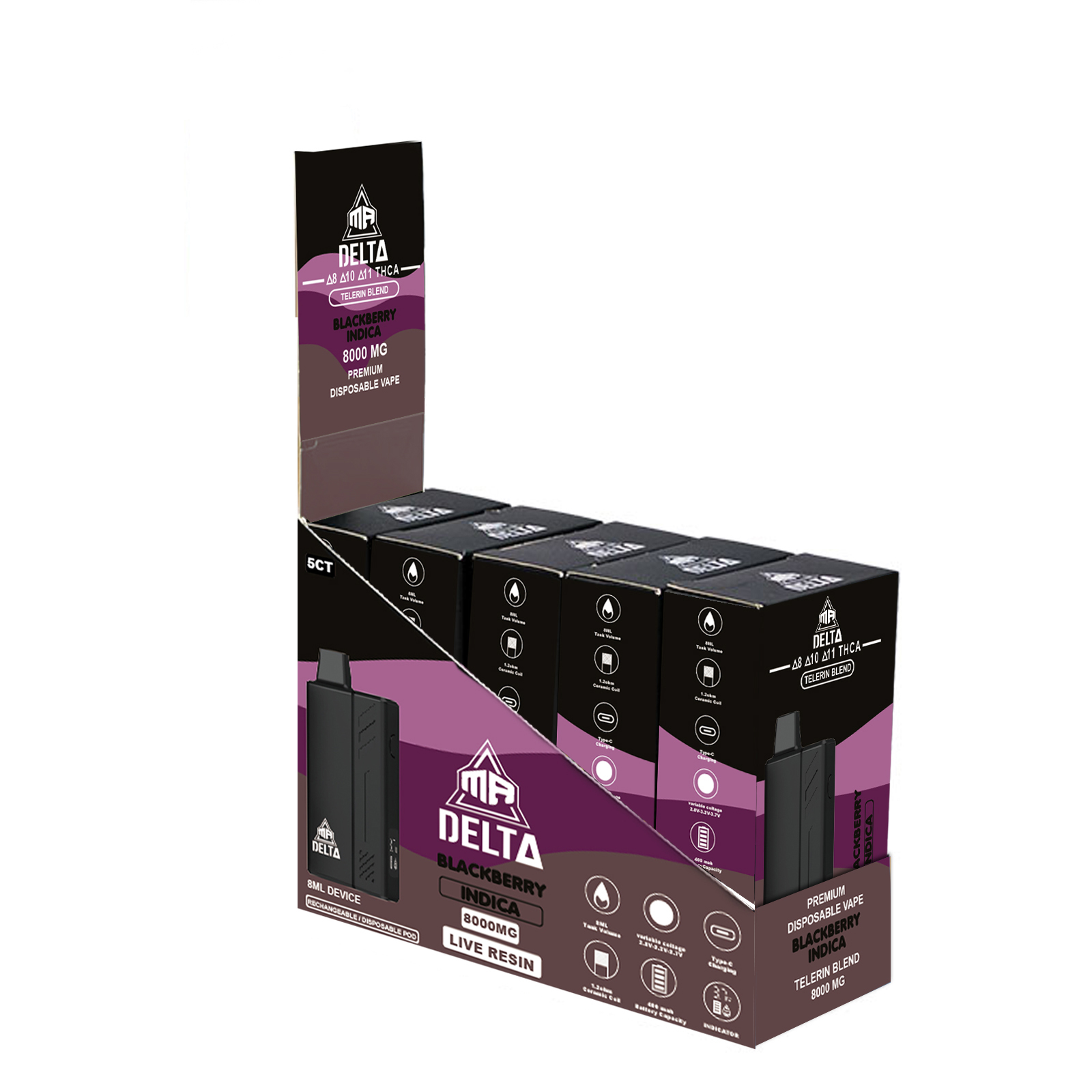 Bay Delta 8000mg Delta 8 Yağ önceden doldurulmuş D8 D9 D10 THCA 8ml Miami vs Justdelta D8 Vape Kalemlerinden Tek Kullanımlık Vape Pens