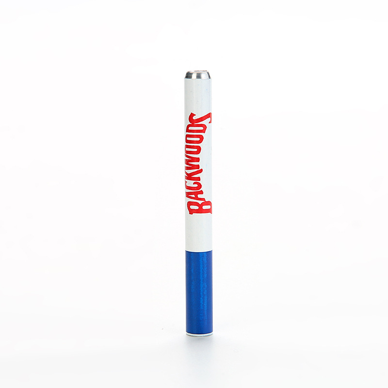 Smoking Pipe Aluminum alloy 5-color letter printed metal pipe, cigarette stem, straight cigarette holder