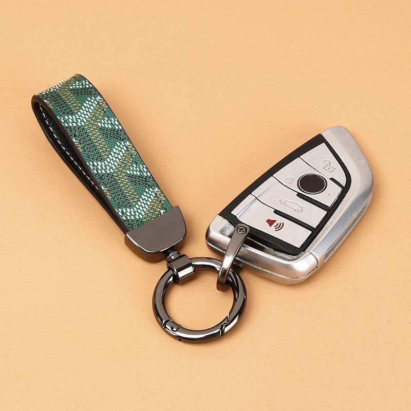 Key Chain Buckle lovers Car Keychain Headmade Leather Keychains Men Womens with box