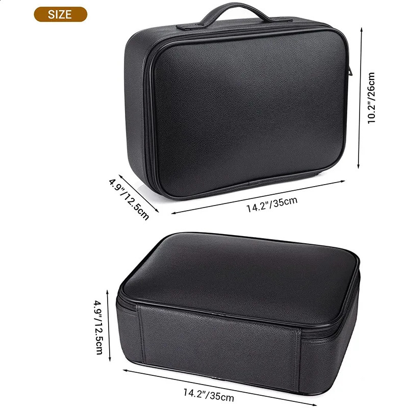 Other Hair Cares Fashion Barber Hair Scissor Salon Tool Bag Black Hairdressing Tools Waterproof Large Capacity Storage Box Portable Hard Suitcase 231116