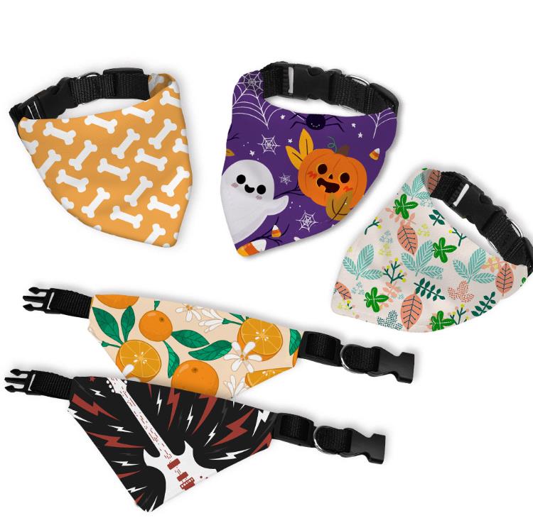 Sublimation blank pet scarf cat dog Collars Adjustable Bandana Scarf Neckerchief heat thermal transfer Collar SN4127