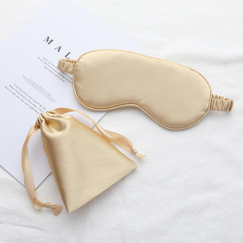 Wholesale Silk Eyes Sleep Masks with Storage Bags Portable Travel Eye Patch Sleeping Eyeshade for Nap Rest