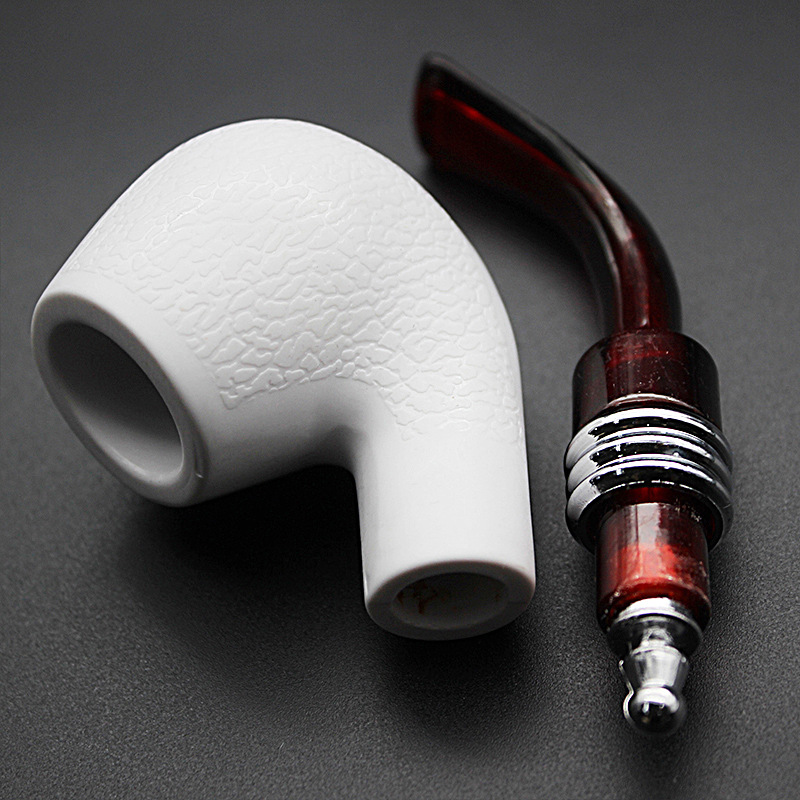 Smoking Pipe Straight through sepiolite imitation bakelite pipe