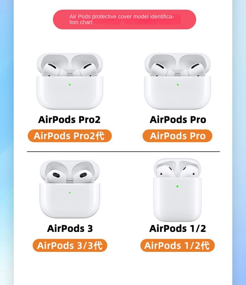 airpods2/3/pro/pro2マットブラックスクエアヘッドフォンケース/ケースに適しています
