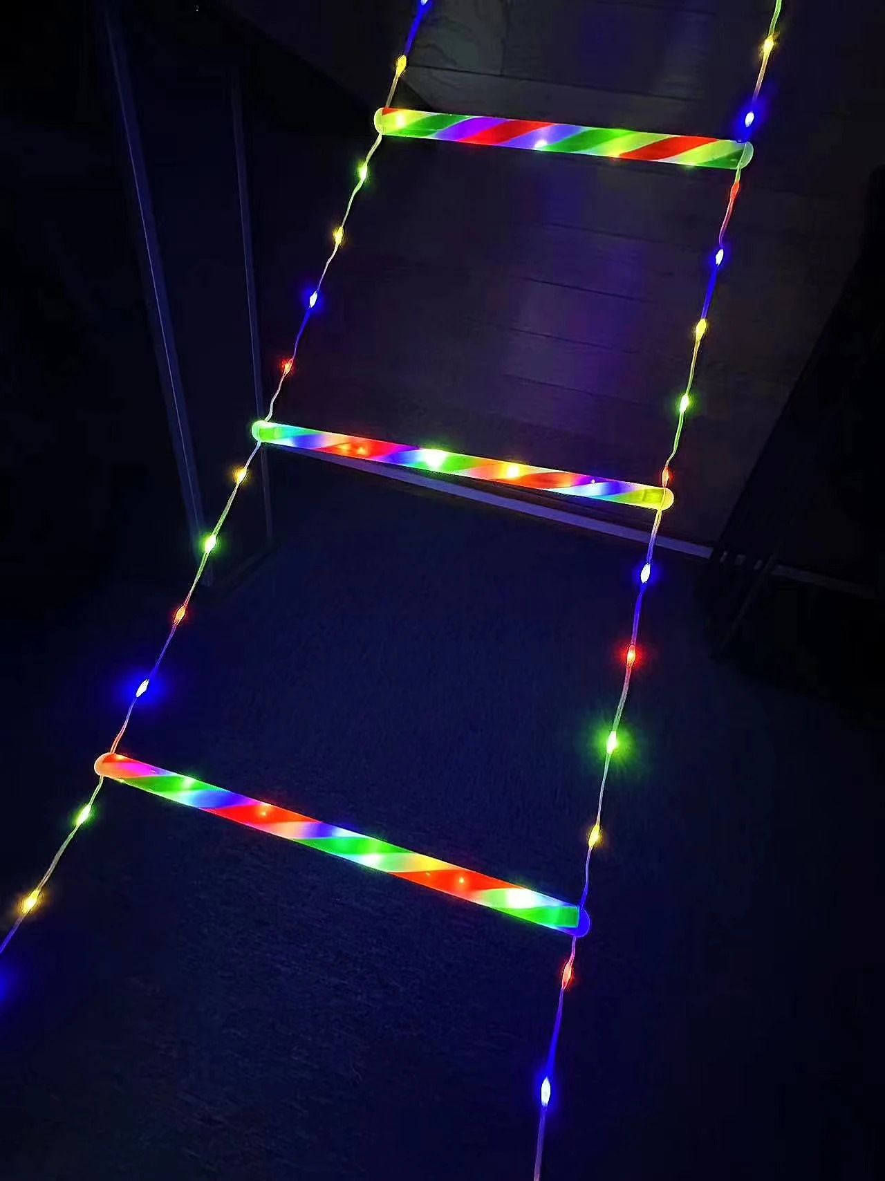 Decorazioni natalizie Luce a scala a LED decorazioni la casa di Babbo Natale Lampada a corda interni ed esterni Finestra da giardino Albero di Natale Appeso Striscia luminosa 231116