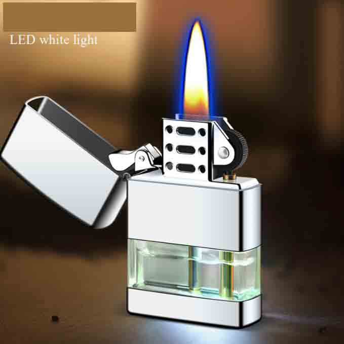 Najnowsze zapalnice butanowe butan z LED 6 kolorów płomienie metalowych zapalarni z cygarami do palenia narzędzia kuchenne akcesoria