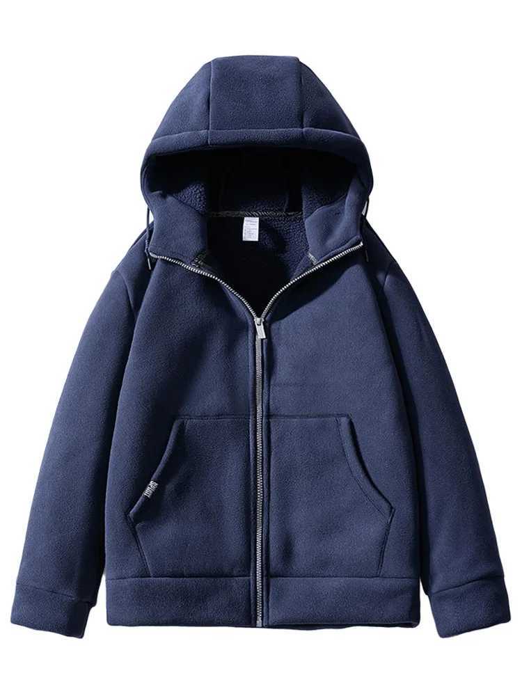 Sweats à capuche pour hommes Sweatshirts 2022 Nouveaux hommes hiver sweats à capuche de base épais chaud polaire sweat-shirts zippés couples thermiques décontractés vestes et manteaux à capuche J231116