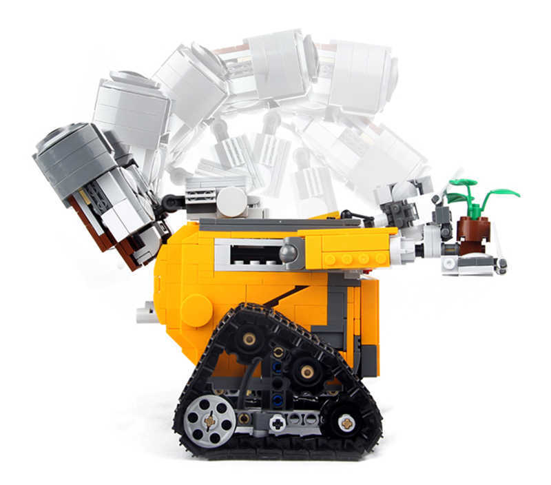 كتل Wall e Classic Movie Robot Diy Building Builds Toys Toys Bricks Hompts for Kids Children Wall-e Technical Kawaii
