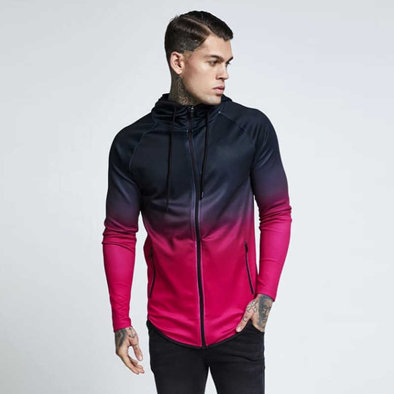 Jackets masculinos homens com capuz Jacket Running Jacket Treinamento de ginástica esportes de caminhada Jaqueta à prova de vento Treinamento de jaquetas ao ar livre