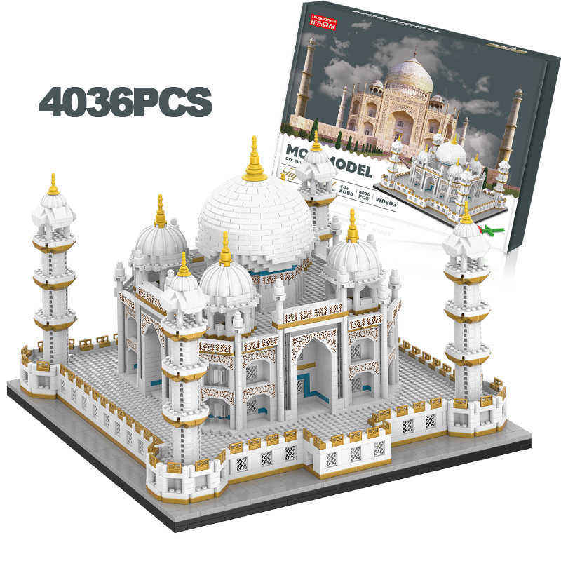 Blokkeert Mirco Street View Taj Mahal Palace Model Bouwstenen MOC Beroemde Oxford Architectuur Decoratie Bakstenen Boys Kids Toys Gifts