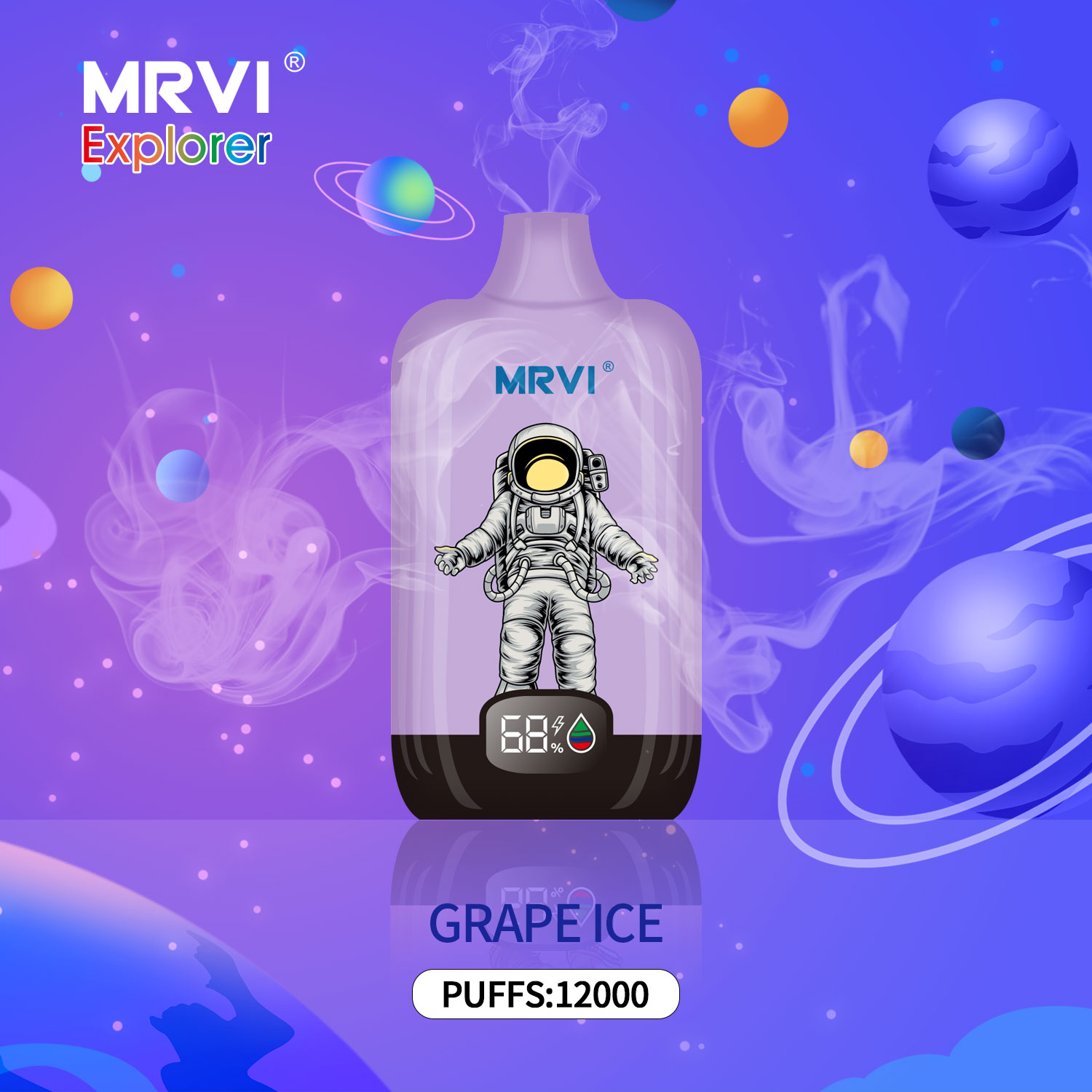 100% original Mrvi Explorer 12000 bouffées rechargeable stylo vape jetable dispositif de cigarette électronique avec écran numérique cartouche 22 ml Big Vapor entrepôt local