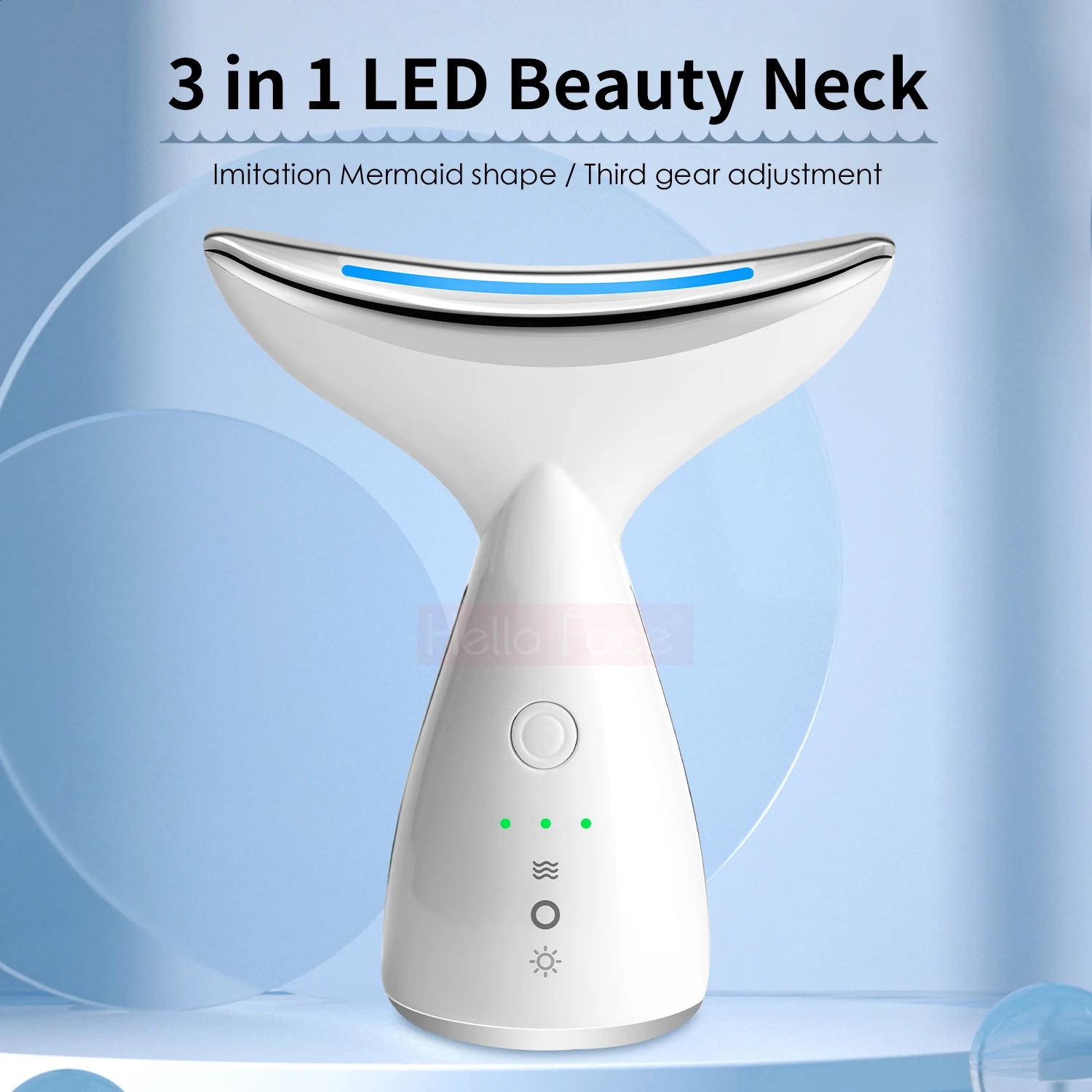 Face Massager Neck Face Beauty Device Face and Body Massage Ultrasonic Machine LED Pon Therapy Skin Tighten Wrinkle Remove Skin Care Tools 231116