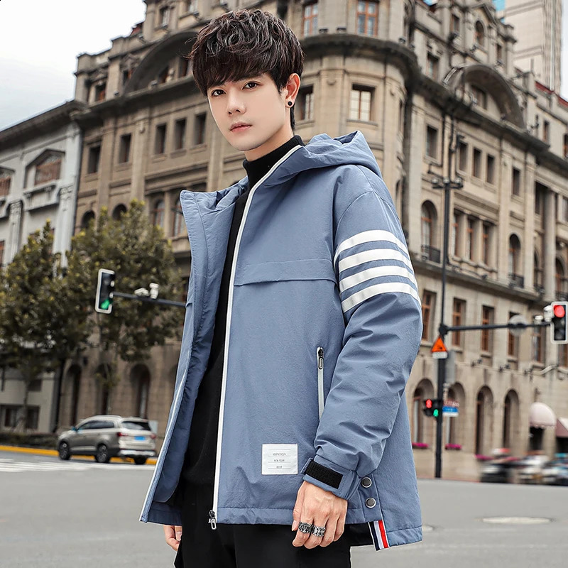 Men's Jackets Jacket Winter 2023 For Mens Korean Fashion Trench Hooded Ropa Y2k Clothings Long Sleeve Clothes Down Warm Thick Coat 231116