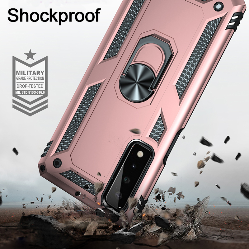 Armorschocktäta mobiltelefonfodral för LG STYLO 5 6 7 Aristo 2 3 4 6 Plus K53 K61 K92 Militärkvalitet Magnetisk kickstand Designer Telefonfall Shell Shell