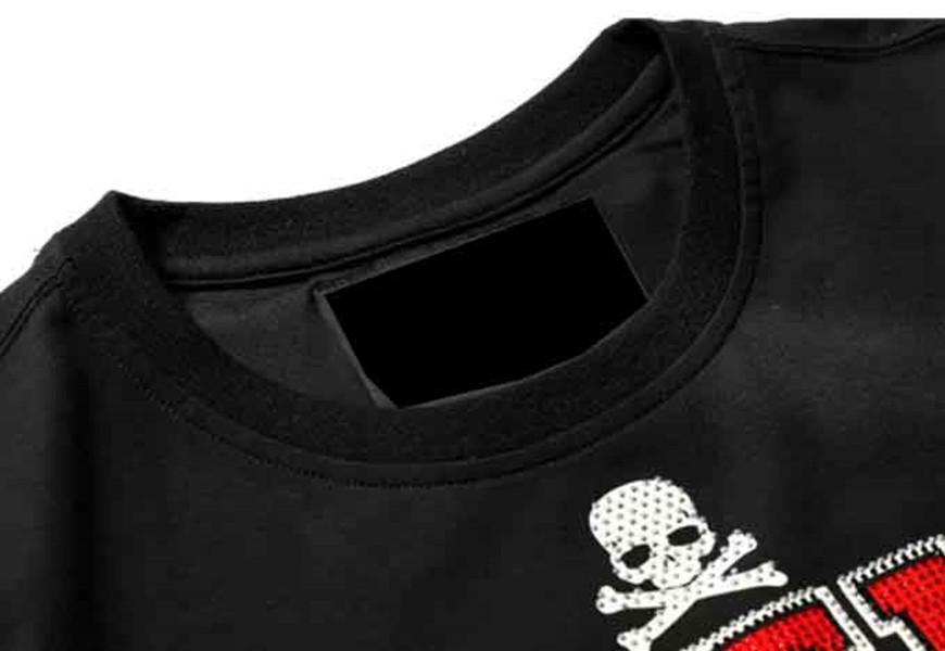 23SSPLEIN Urso camiseta masculina Designer tshirts Round Round Rounds Rhinestone Skull Men camisetas clássicas de alta qualidade Hip Hop Streetwear