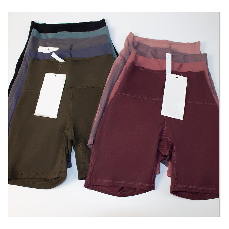 Nuevos pantalones de yoga para mujer, pantalones cortos holgados para correr, tela de lycra, color sólido, ropa exterior para mujer, falso dos entrenamiento de secado rápido, capa de fitness, pantalón corto elástico, ropa de mujer