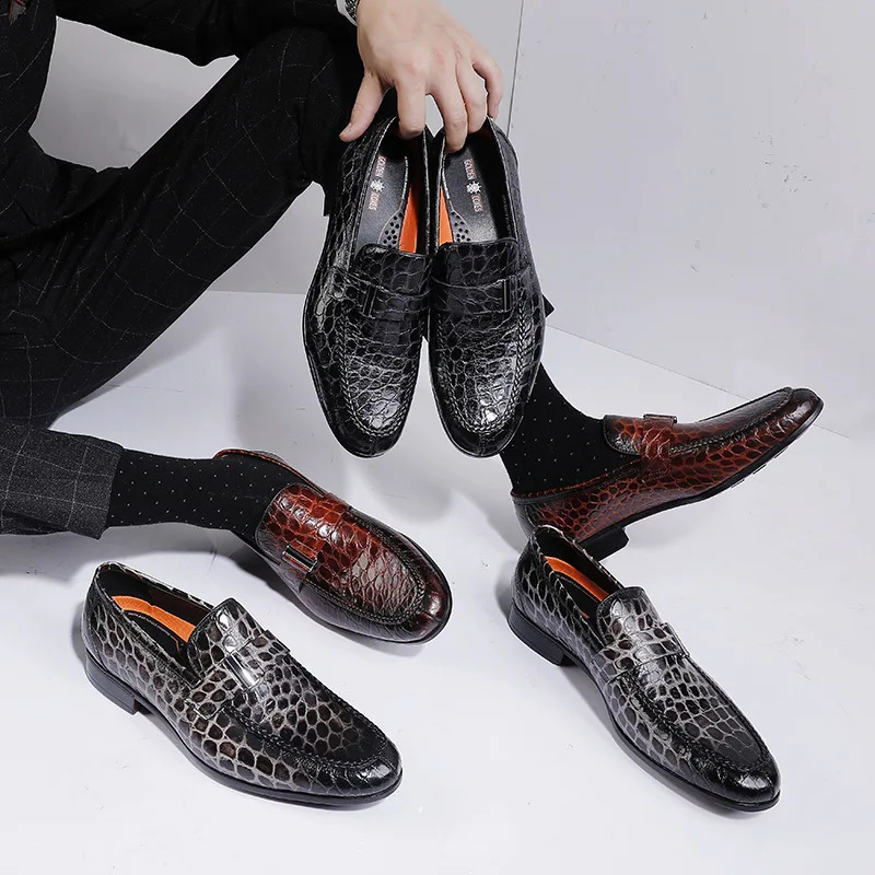 Scarpe eleganti Comode scarpe eleganti fatte a mano Modello Mocassini da uomo in vera pelle di mucca Scarpe da lavoro formali in pelle 231116