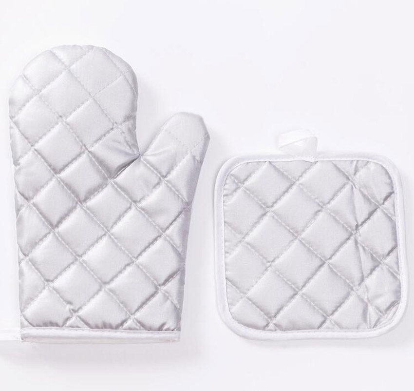 ugnsmittor sublimering diy vit tom polyester bakprodukter handske för kök matlagning bakning