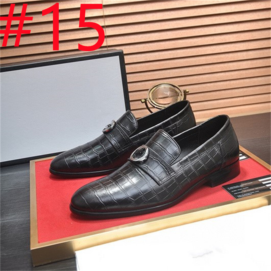 40 стильные новые мужские деловые туфли с двойной пряжкой, украшенные красной и зеленой тесьмой, черные деловые повседневные кожаные туфли, размер 38-46