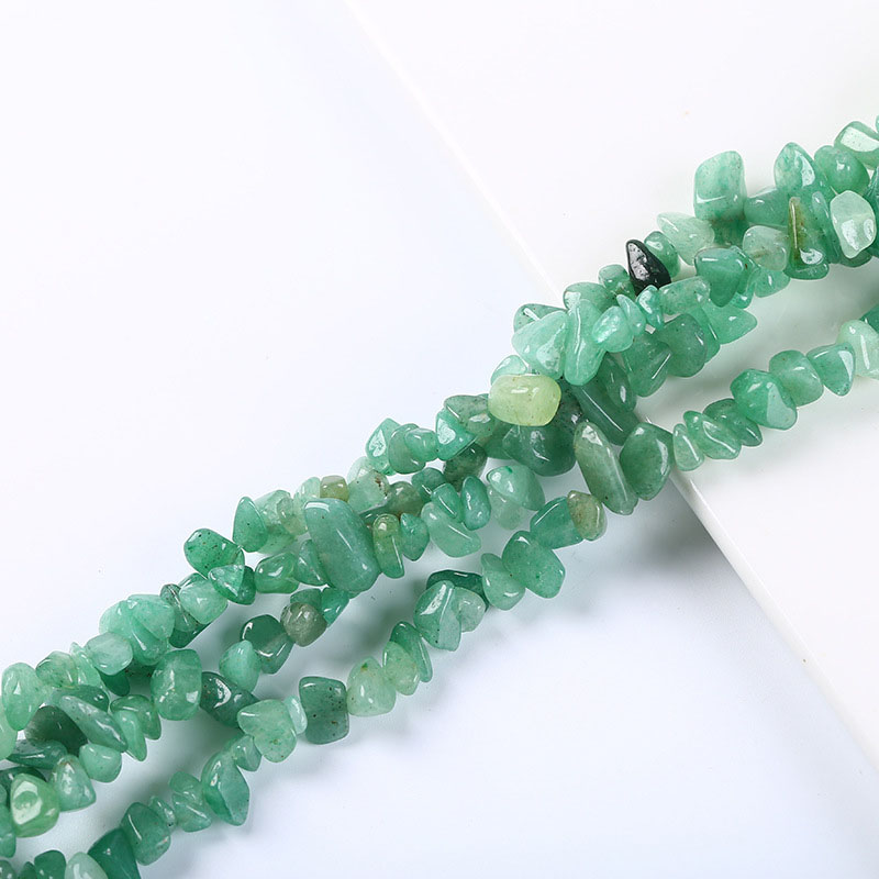 Natural crystal gemstone chain art polishing irregular crushed stone bead bracelet DIY jewelry accessories 80cm length