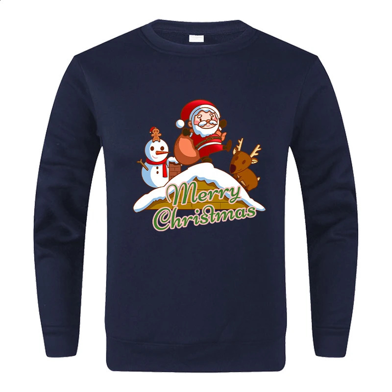 Erkek Sweaters Erkekler Noel Baskı Kapşonlu Sonbahar Kazak Gevşek Artı Boyut ve Kadınlar 231116