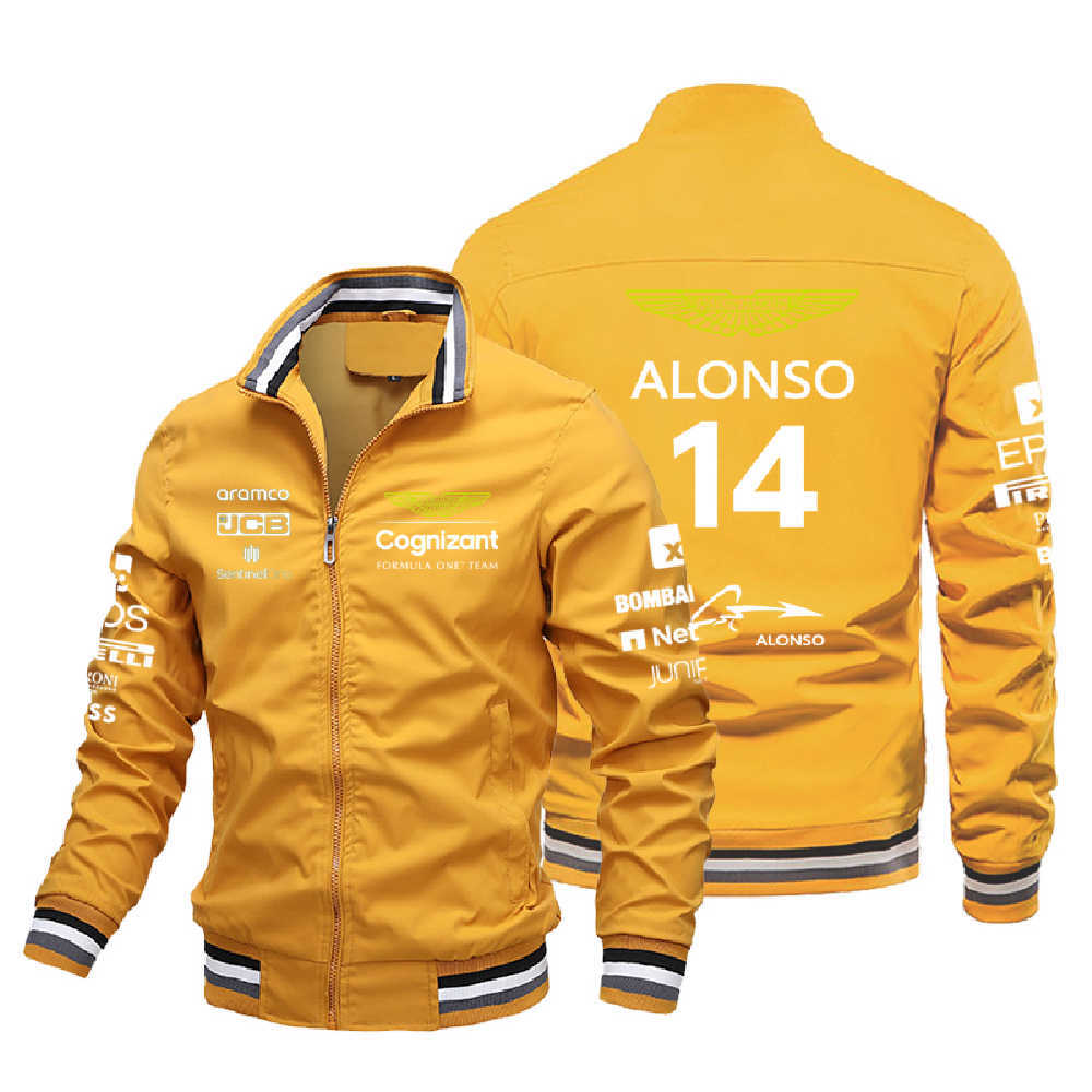 Heren Jassen Aston Martin F1 Jas 2023 14 Fernando Alonso Jack Van F1 Formule 1 Race Pak Motorrijden Uniform Jas