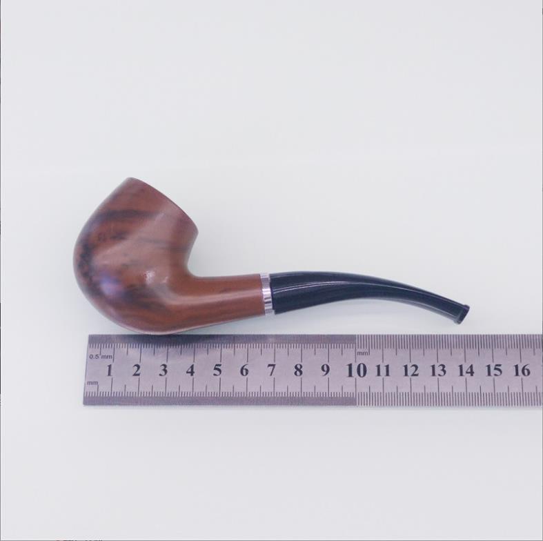 Smoking Pipe Wood grain bakelite pipe with base and fluff cover