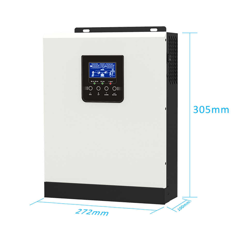 YooSmart 2400W 24V Solarladeregler PWM 50A Reine Sinuswelle 50Hz/60Hz 220V Off Grid Hybrid 3KVA Batterieladegerät Wechselrichter