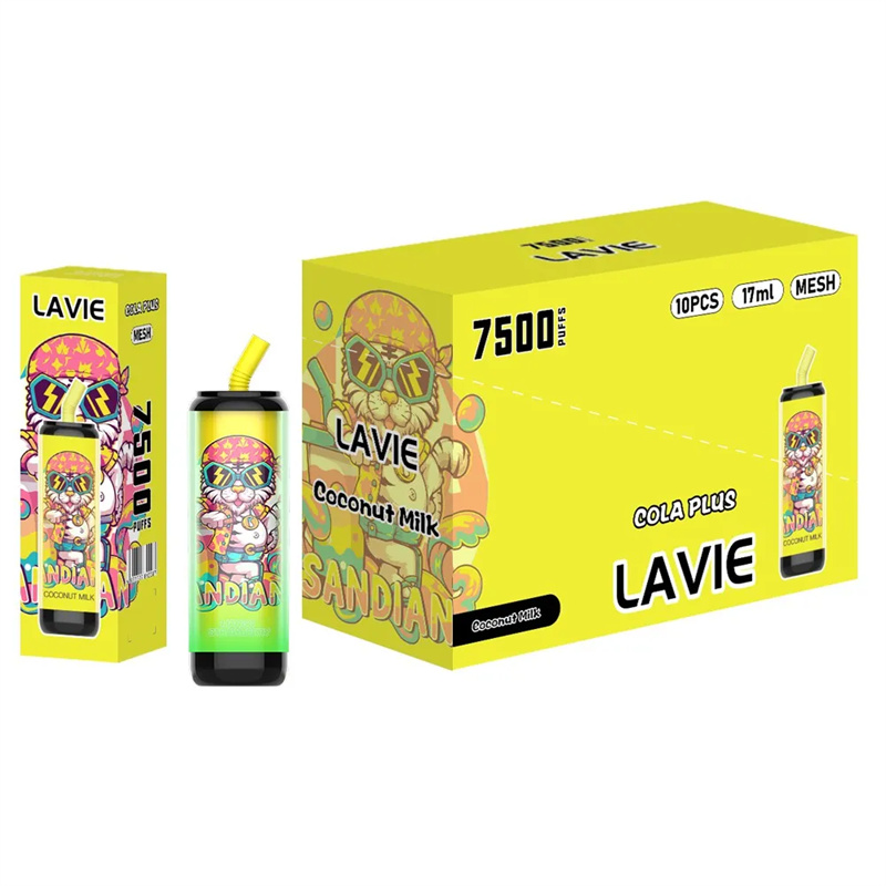 Oryginalny Lavie Cola plus 7500 dmuchów jednorazowych e-papierosów 600 mAh akumulator 10 smak