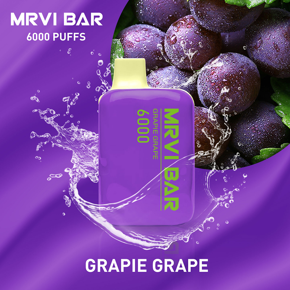 정통 MRVI BAR 6000 퍼프 회전 가능한 vape e 담배는 충전식 650mAh 배터리 13ml 미리 채워진 포드 큰 스모 펜 vs randm mary elfbar