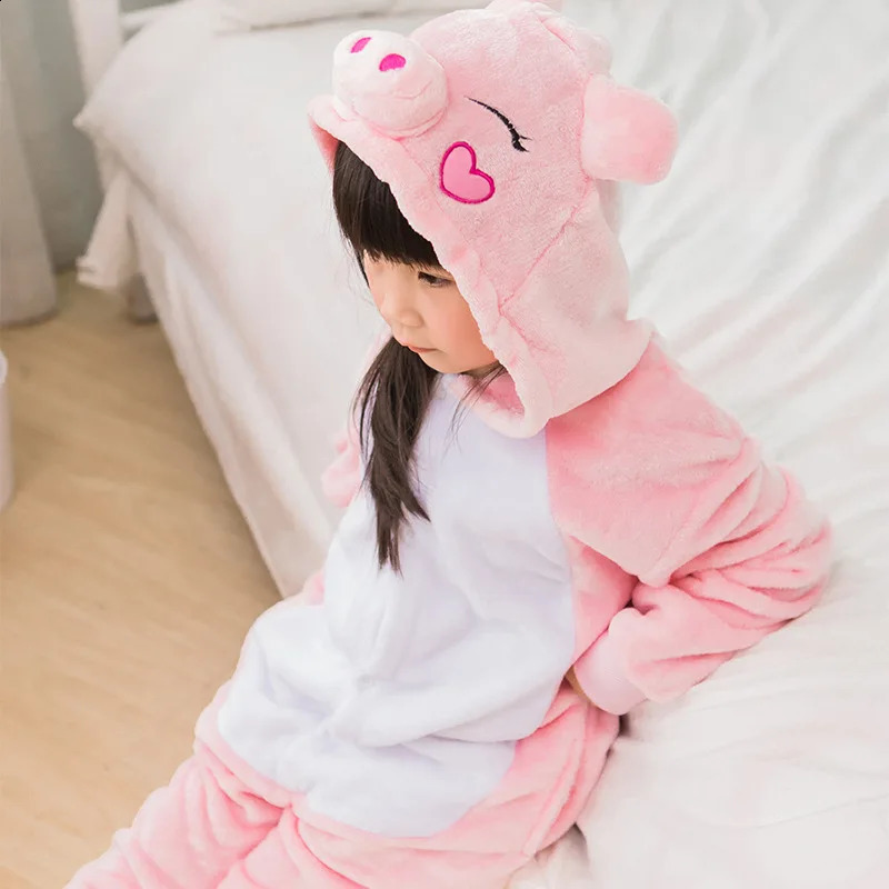 Pajamas Kids Pajamas Set Children Sleepwear Boys Girls Animal Pyjama Pijama Flannel Nightwear Clothes Onesies Jumpsuit Halloween Costume 231116