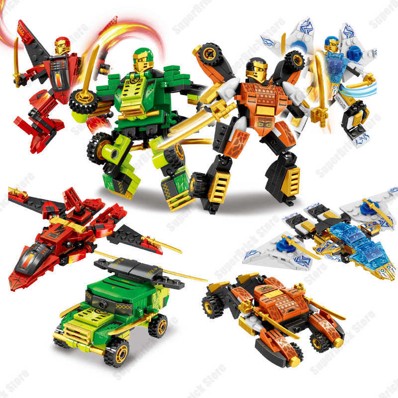 Blokkeert Gift Ninja Nieuwe Legacy Kai Jay Zane Lloyd Mech Super Armor Robot Figuren Bouwstenen Kit Bricks Classic Movie Model Kids Toys