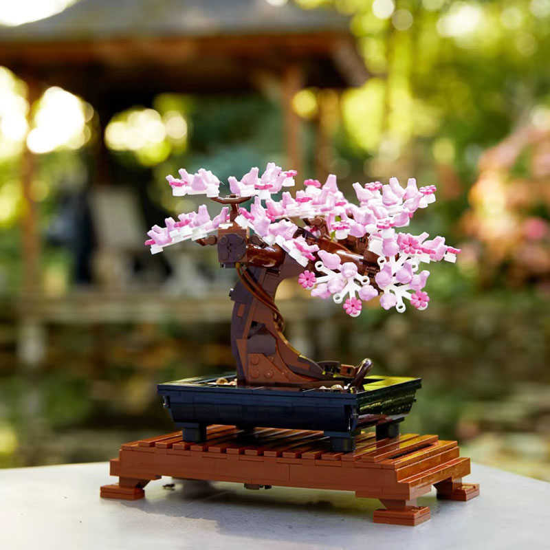 Blocos BONSAI TREET FIT 10281 FLOR BOUQUET DE FLORES PERPATÍVEIS 3D BLOCO DE EDIFÍCIO Conjunto de tijolos Modelo de decoração doméstica Planta em votos de brinquedo Presente infantil