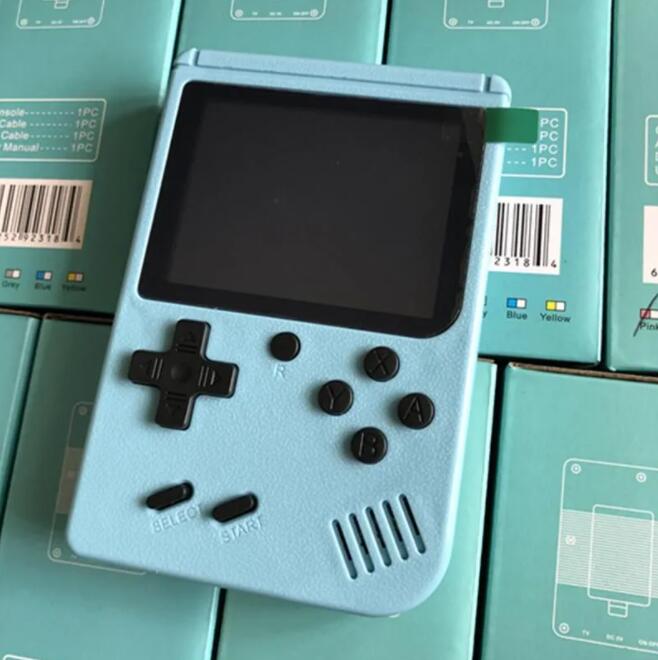 Console de jeu portable Macaron 500 en 1, lecteur vidéo rétro, peut stocker 8 bits, berceau LCD coloré de 3,0 pouces avec boîte de vente au détail