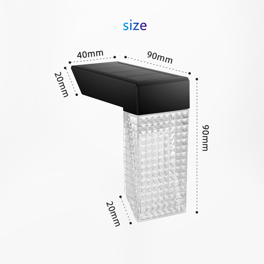 Utomhusvägglampor L Solar Deck Lights Outdoor Staket Solbelysning för steg, räcke, vägg, Pool Side LED Vattentät varm Vit/färgbyte uteplatsdekor