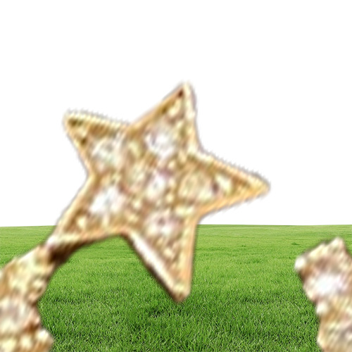 2022 Luxury quality charm stud earring with star shape design and sparkly diamond in 18k gold plated PS7272A8390790