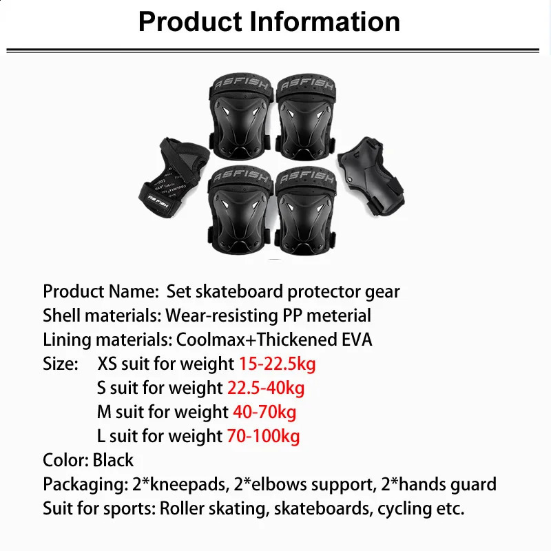 Elbow knäskydd rullskridskor Hjälm Hjälm Barn Vuxna Hip Protector Outdoor Riding Skateboard Ice Sports Protective Gear 231116