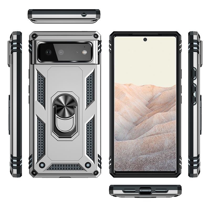 Capas de telefone celular à prova de choque para Google Pixel 3A 4A XL 5 5A 6 6A 7 7A 8 8A Pro Militar Grau Magnético Kickstand Designer Phone Case Shell