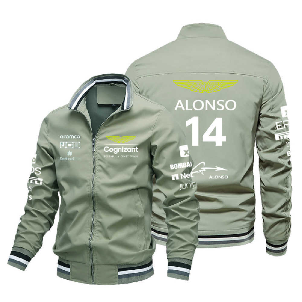 Heren Jassen Aston Martin F1 Jas 2023 14 Fernando Alonso Jack Van F1 Formule 1 Race Pak Motorrijden Uniform Jas