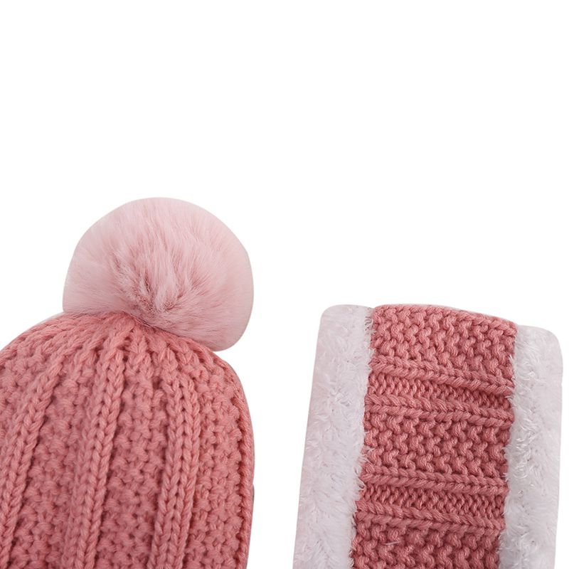 Baby Pompom Muts Sjaal Set Winter Wollen Kinder Pom Poms Gebreide Muts Sjaal 2 stksvoor Jongens en Meisjes Hoeden Feesthoeden Q748