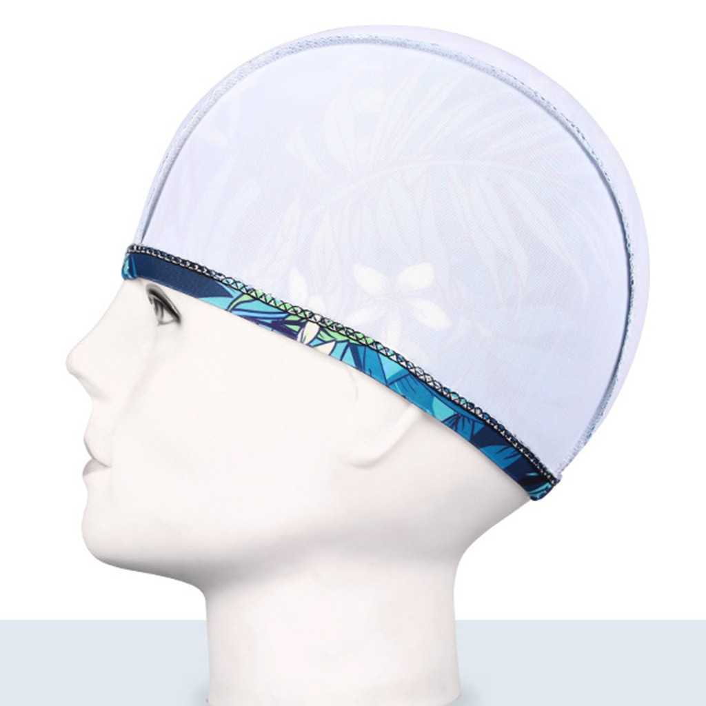 Bonnets de bain 1 élégant pour hommes / femmes imprimé floral cheveux longs piscine bonnet de bain nylon élastique accessoires de sport turbo P230531