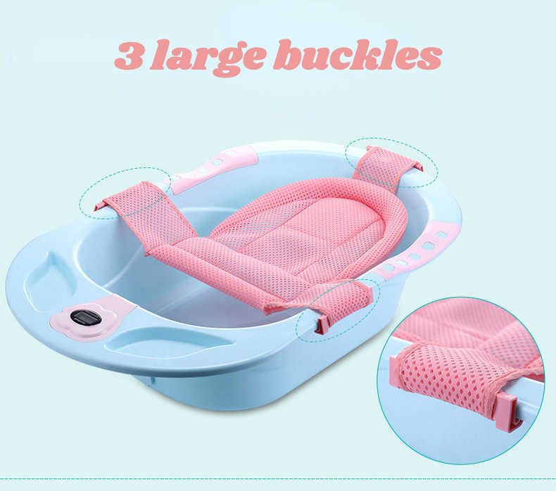 Banyo Küvetleri Koltuklar T-şekilli güvenlik banyo küveti ayarlanabilir kaymaz küvet destek koltuk net askı hamak 0-12 ay için bebek yürümeye başlayan çocuk p230417