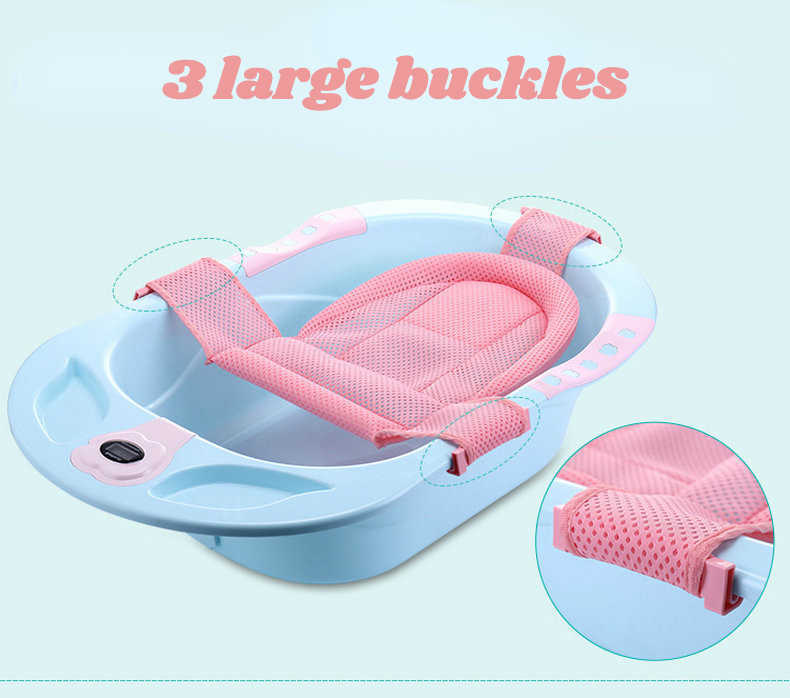 Baignoires de bain Sièges Baignoire de sécurité en forme de T Réglable Antidérapant Baignoire Support Siège Filet Sling Hamac pour 0-12 Mois Bébé Toddler P230417