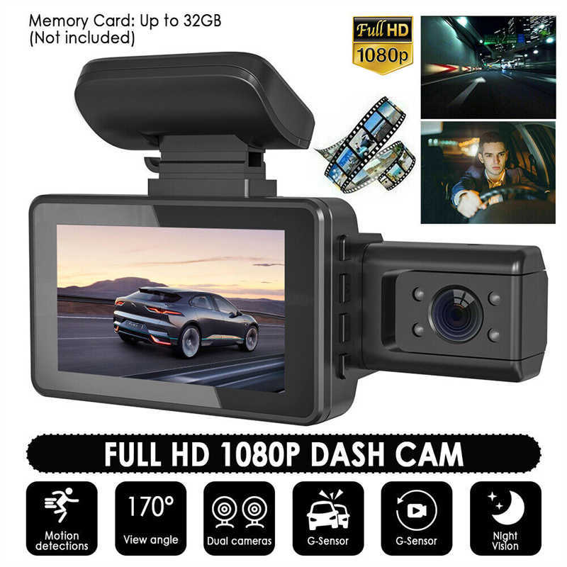 Ny 3 tums Dash Cam HD 1080P Bil DVR Kamera 170 Vidvinkel Night Vision Video Recorders Loop Recording Bilkamera Way Med G-Sensor