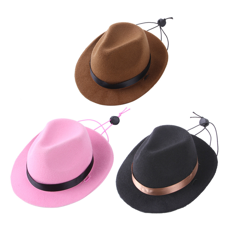 Dog Apparel Funny Pet caps Costume Apparel Accessories Cowboy Hats with Adjustable Elastic Chin Strap hat LT358