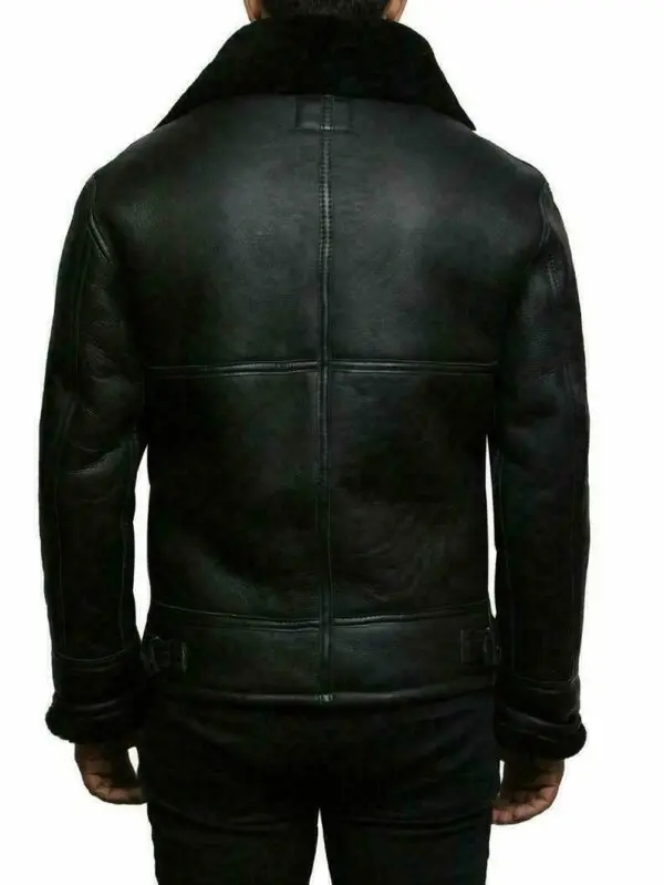 Chaqueta de invierno para hombre, abrigos con cuello de piel sintética, chaqueta gruesa y cálida para motocicleta, abrigo de cuero a prueba de viento para hombre